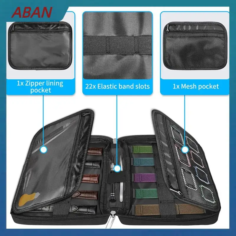 ABAN 20 Watch Band Organizer Durablewatch Straps Holder Storage Carrying Case For Most Sizes Of Watch Straps
ABAN 20 Watch Band Organizer Durablewatch Straps Holder Storage Carrying Case For Most Sizes Of Watch Straps