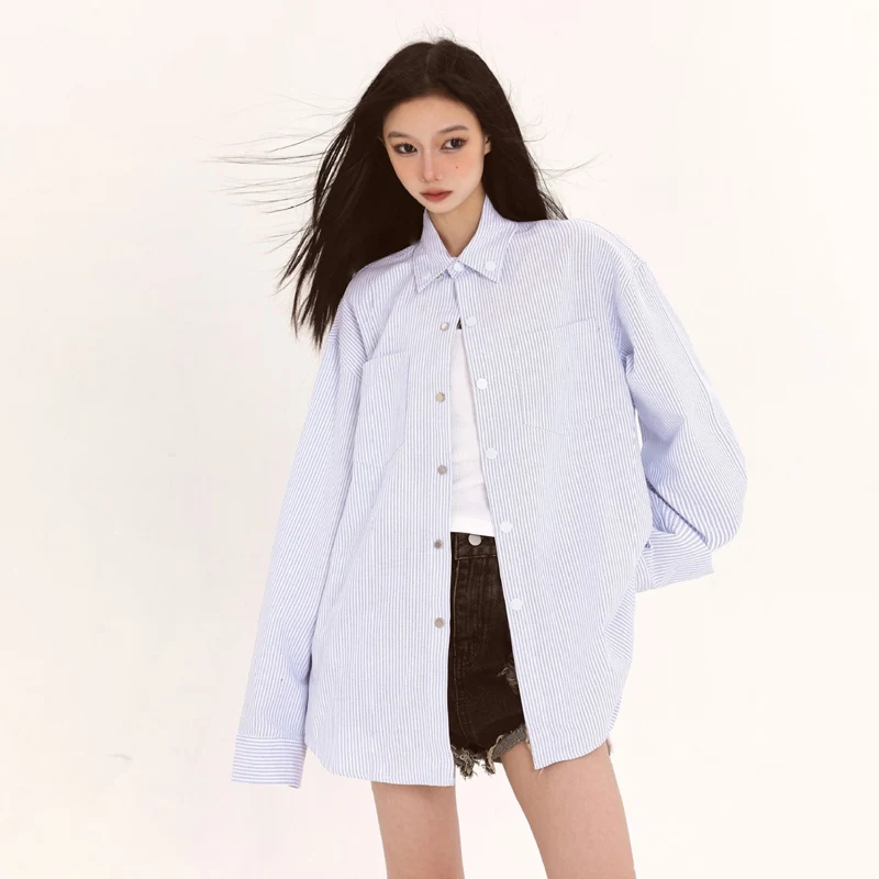 CASUMANL Brand Long Sleeve Women Shirt Japan Striped Spring Summer New 2024 Baggy Shirts Mujer Not Easily Wrinkled Streetwear
CASUMANL Brand Long Sleeve Women Shirt Japan Striped Spring Summer New 2024 Baggy Shirts Mujer Not Easily Wrinkled Streetwear