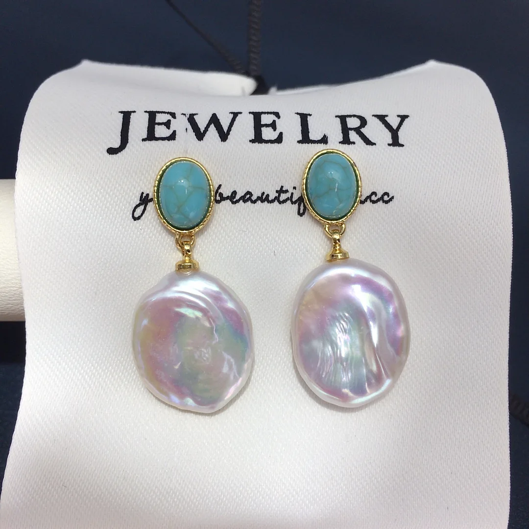 Женские серьги с натуральным пресноводным жемчугом в стиле барокко, бирюзовые винтажные модные серьги
Женские серьги с натуральным пресноводным жемчугом в стиле барокко, бирюзовые винтажные модные серьги