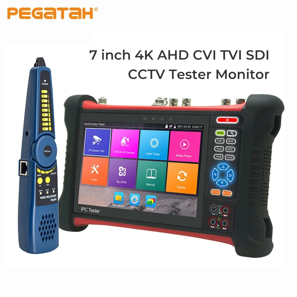 X7 7 Inch 4k CCTV IPC Tester 8MP TVI CVI SDI CVBS IP AHD 6 IN 1 Camera Tester Monitor with POE UTP HDMI TDR Optical Power Meter
X7 7 Inch 4k CCTV IPC Tester 8MP TVI CVI SDI CVBS IP AHD 6 IN 1 Camera Tester Monitor with POE UTP HDMI TDR Optical Power Meter
