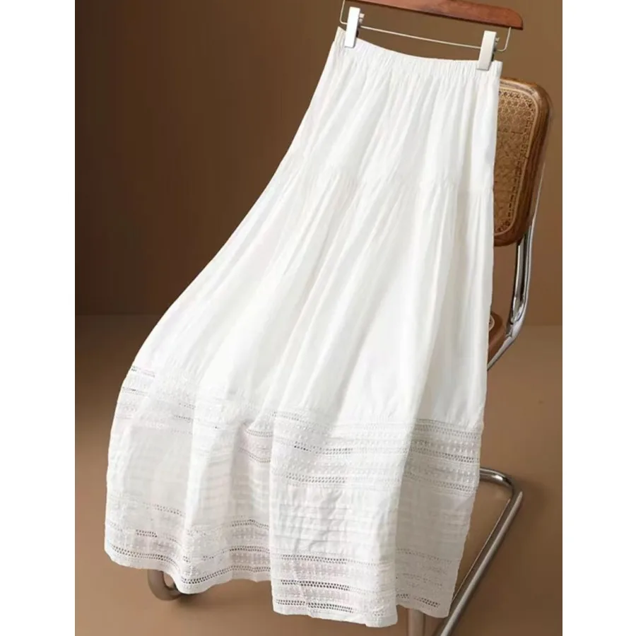 Белая хлопковая юбка А-силуэта для женщин, весна-лето, новый дизайн, с кружевной отделкой, миди, удобная, дышащая, повседневная, для работы
Белая хлопковая юбка А-силуэта для женщин, весна-лето, новый дизайн, с кружевной отделкой, миди, удобная, дышащая, повседневная, для работы