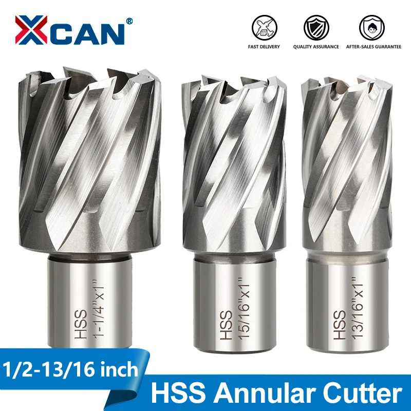 XCAN Drill Bit Annular Cutter with Weldon Shank Diameter 1/2 inch to 3/4 inch HSS Hole Saw Cutter for Magnetic Drill Press
XCAN Drill Bit Annular Cutter with Weldon Shank Diameter 1/2 inch to 3/4 inch HSS Hole Saw Cutter for Magnetic Drill Press
