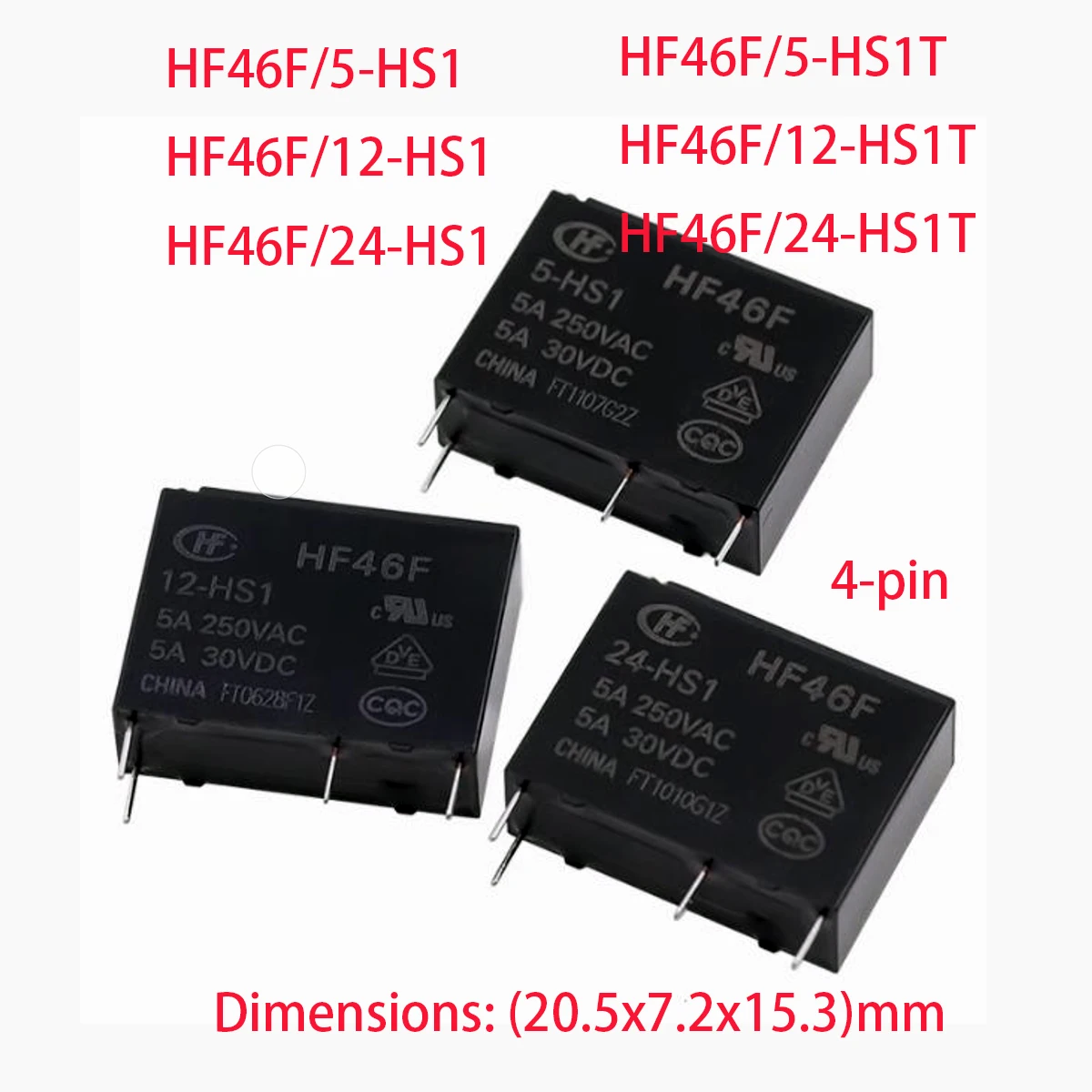 10 шт. новый оригинальный HF46F 5-HS1 12-HS1 24-HS1 5-HS1T 12-HS1T 24-HS1T 4-контактный 5A 30 В постоянного тока 250 В переменного тока силовое реле HF46F-G 5 В постоянного тока 12 В постоянного тока 24 В постоянного тока
10 шт. новый оригинальный HF46F 5-HS1 12-HS1 24-HS1 5-HS1T 12-HS1T 24-HS1T 4-контактный 5A 30 В постоянного тока 250 В переменного тока силовое реле HF46F-G 5 В постоянного тока 12 В постоянного тока 24 В постоянного тока