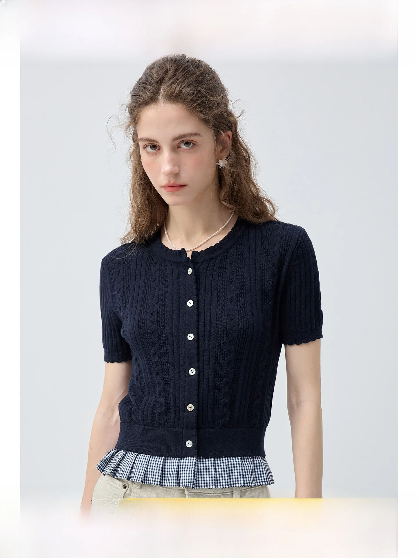 plus Size Women's Knitwear round Neck Short Sleeve Patchwork Plaid Summer New Style Slimming Top Comfortable Breathable Korea...
plus Size Women's Knitwear round Neck Short Sleeve Patchwork Plaid Summer New Style Slimming Top Comfortable Breathable Korea...