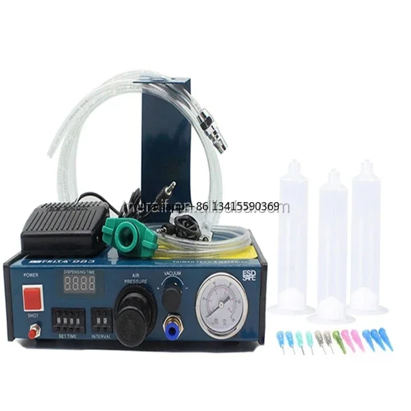 Pneumatic Glue Dispenser Machine Semin Automatic Gule Dispenser 983 Epoxy Resin Liquid Dispensing Machine
Pneumatic Glue Dispenser Machine Semin Automatic Gule Dispenser 983 Epoxy Resin Liquid Dispensing Machine