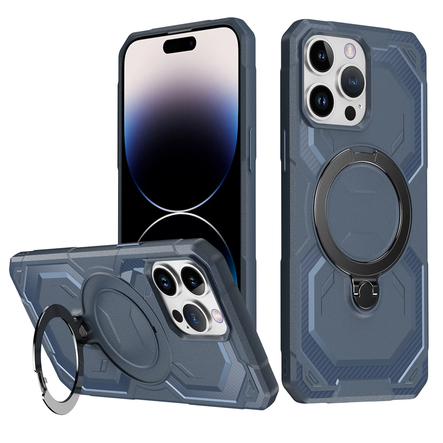 Magnetic Armor Protective Case with Wireless Charging and Kickstand Ring for iPhone 15 16 Pro Max Plus Phone Cover
Magnetic Armor Protective Case with Wireless Charging and Kickstand Ring for iPhone 15 16 Pro Max Plus Phone Cover