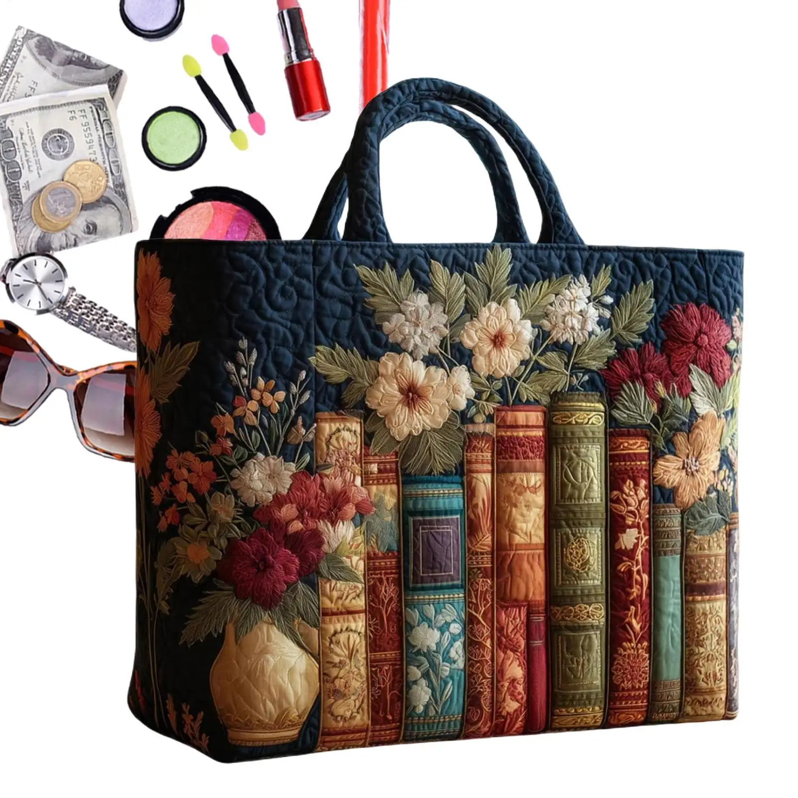 Women's quilted handbag, vintage book-style floral handbag, unique large shoulder bag, women's shoulder bag, shopping bag
Women's quilted handbag, vintage book-style floral handbag, unique large shoulder bag, women's shoulder bag, shopping bag