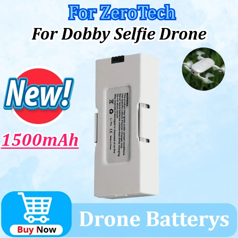 Newly Upgraded 7.6V 1500mAh 11.4Wh High Capacity Lipo Battery Spare Battery Parts for ZeroTech for Dobby Selfie Drone Batterys
Newly Upgraded 7.6V 1500mAh 11.4Wh High Capacity Lipo Battery Spare Battery Parts for ZeroTech for Dobby Selfie Drone Batterys