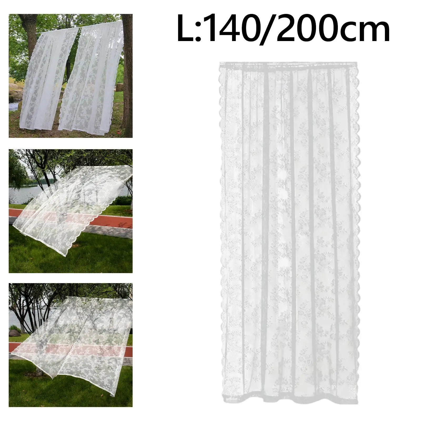Lace Curtain for Window White Easy Installation Retro Style Country Floral Curtain Panel for Door Spring Summer Wedding Balcony
Lace Curtain for Window White Easy Installation Retro Style Country Floral Curtain Panel for Door Spring Summer Wedding Balcony