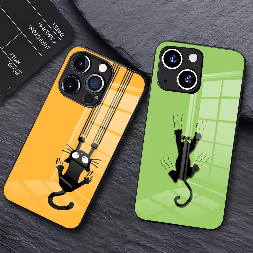 Funny Scratching Black Cat Phone Case For IPhone 17 Pro Max 16 15 14 Pro Max 13 11 X Xs Xr 8 7Plus Glass Cover
Funny Scratching Black Cat Phone Case For IPhone 17 Pro Max 16 15 14 Pro Max 13 11 X Xs Xr 8 7Plus Glass Cover