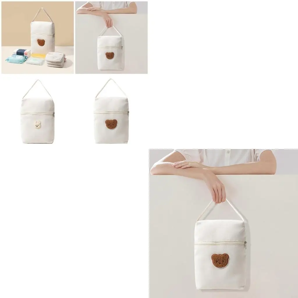 Cartoon Bear Baby Diaper Bag Canvas Mom Handbag with Portable Handle Strap 4XBC
Cartoon Bear Baby Diaper Bag Canvas Mom Handbag with Portable Handle Strap 4XBC