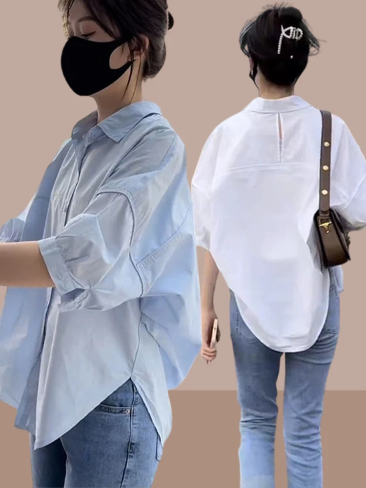 2026 New Short Sleeve Thin V-Neck Shirt Women Summer Sun Protection Loose Slimming Small Size White Casual Shirt Commute Style
2026 New Short Sleeve Thin V-Neck Shirt Women Summer Sun Protection Loose Slimming Small Size White Casual Shirt Commute Style