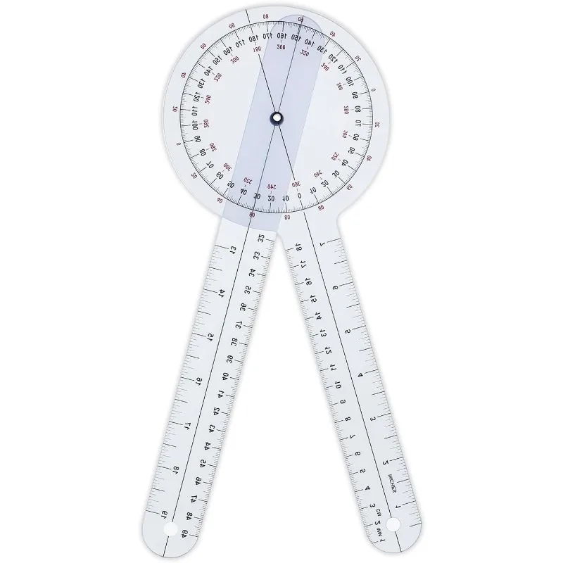 Гониометр 12-дюймовый 360° ° Физиотерапия Clear Protractor, для медицинского диапазона измерения угла, линейки и транспортиров B
Гониометр 12-дюймовый 360° ° Физиотерапия Clear Protractor, для медицинского диапазона измерения угла, линейки и транспортиров B