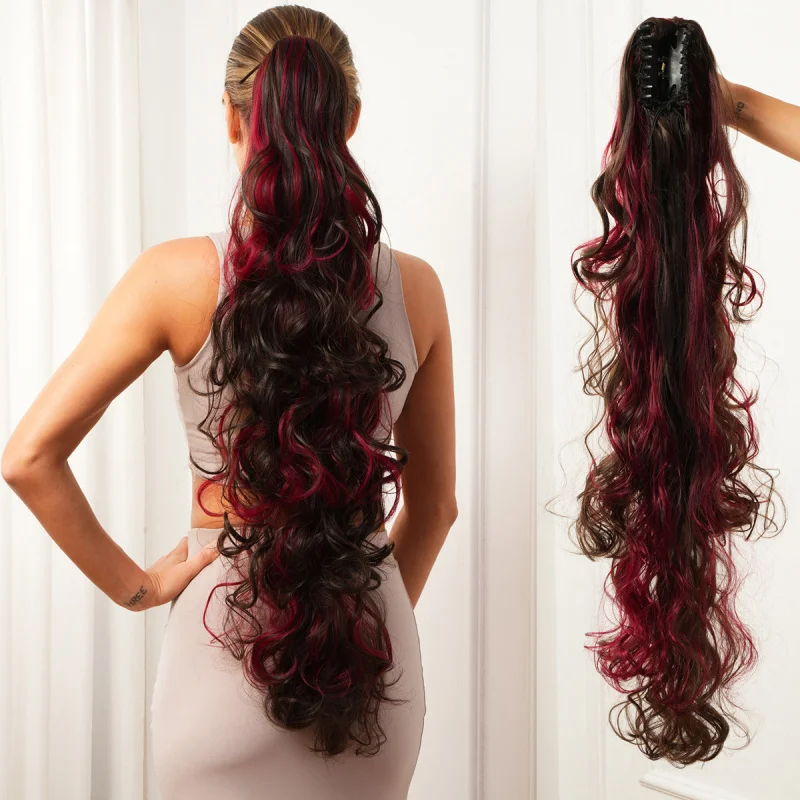 Hot Selling European and American Style Ponytail Claw Clip Wig Long Curly Hair Multi-color Fluffy Curly Hair Clip
Hot Selling European and American Style Ponytail Claw Clip Wig Long Curly Hair Multi-color Fluffy Curly Hair Clip