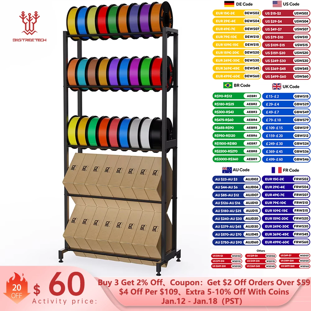 BIGTREETECH Panda Feed Rack Filament Storage Rack High-Strength Carbon Steel 3D Printers Accessories For 3D Printer Filament
BIGTREETECH Panda Feed Rack Filament Storage Rack High-Strength Carbon Steel 3D Printers Accessories For 3D Printer Filament