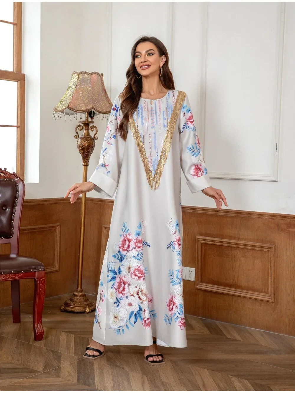 Ид Мусульманская Абая Для Женщин Праздничные Платья Блестки Vestidos Цветочный Принт Длинный Халат Джалабия Рамадан Марокко Дубай Абая Кафтан
Ид Мусульманская Абая Для Женщин Праздничные Платья Блестки Vestidos Цветочный Принт Длинный Халат Джалабия Рамадан Марокко Дубай Абая Кафтан