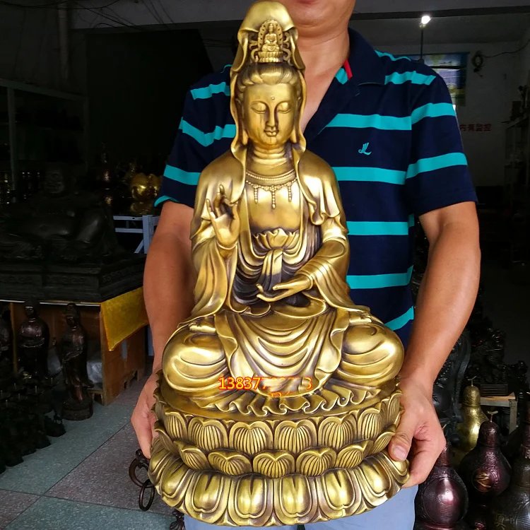 54CM large huge - Temple hall saloon home efficacious Protection-Guanyin Buddha Avalokitesvara Lotus Buddha gold copper statue
54CM large huge - Temple hall saloon home efficacious Protection-Guanyin Buddha Avalokitesvara Lotus Buddha gold copper statue