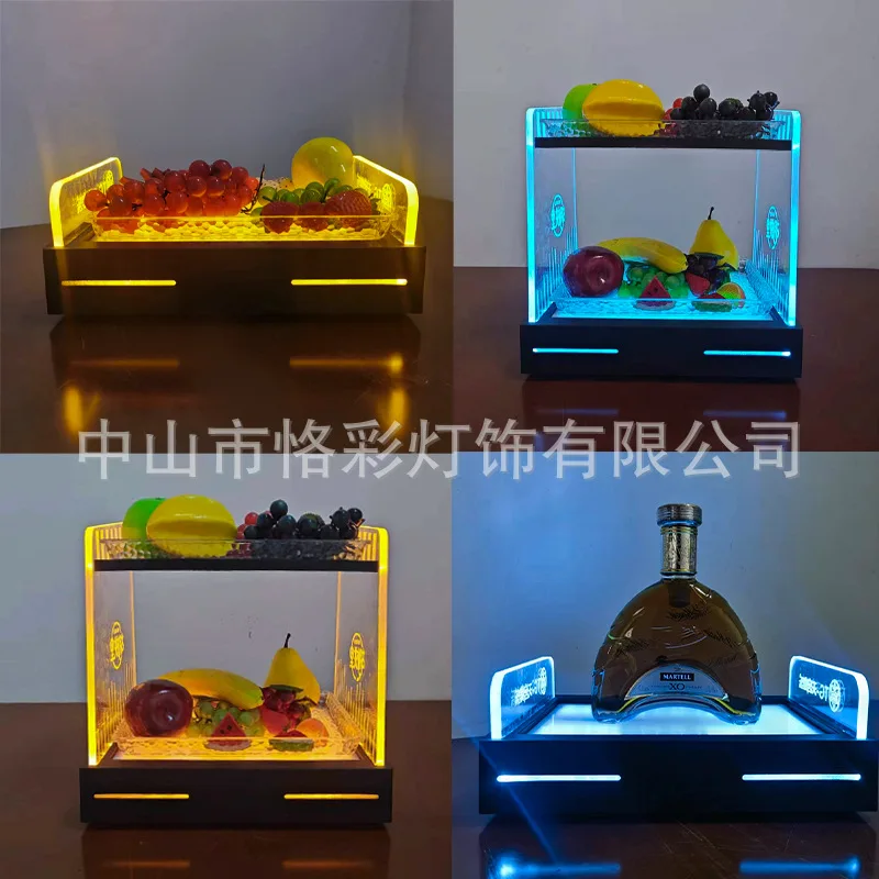 KTV bar luminous fruit plate led acrylic creative double-layer single-layer box table platter snack rack wholesale
KTV bar luminous fruit plate led acrylic creative double-layer single-layer box table platter snack rack wholesale