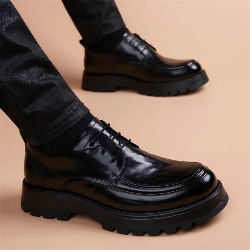 Fashion Man Casual Height Increase Cowhide Men's Shoes Leather Shoes Men Genuine Leather Business Dress
Fashion Man Casual Height Increase Cowhide Men's Shoes Leather Shoes Men Genuine Leather Business Dress