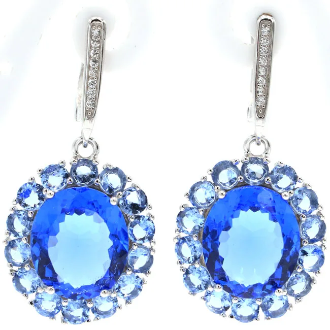 40x19mm Elegant 9.1g Pink Tourmaline Violet Tanzanite Sky Blue Topaz CZ Females Dating 925 Solid Sterling Silver Earrings
40x19mm Elegant 9.1g Pink Tourmaline Violet Tanzanite Sky Blue Topaz CZ Females Dating 925 Solid Sterling Silver Earrings