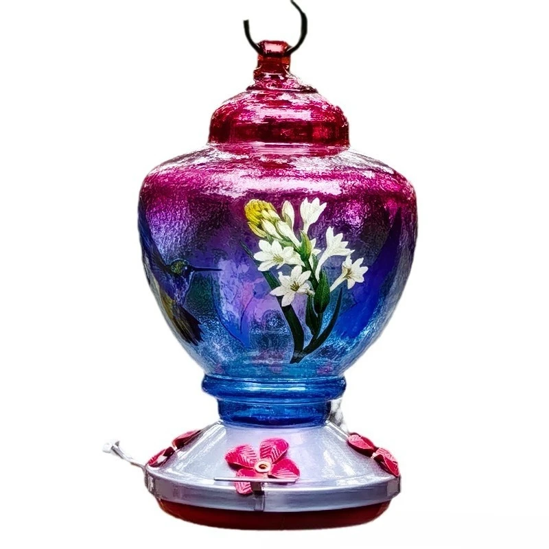 Cross-border bird Bird feeder Outdoor Hanging courtyard Garden glass hummingbird water feeder
Cross-border bird Bird feeder Outdoor Hanging courtyard Garden glass hummingbird water feeder