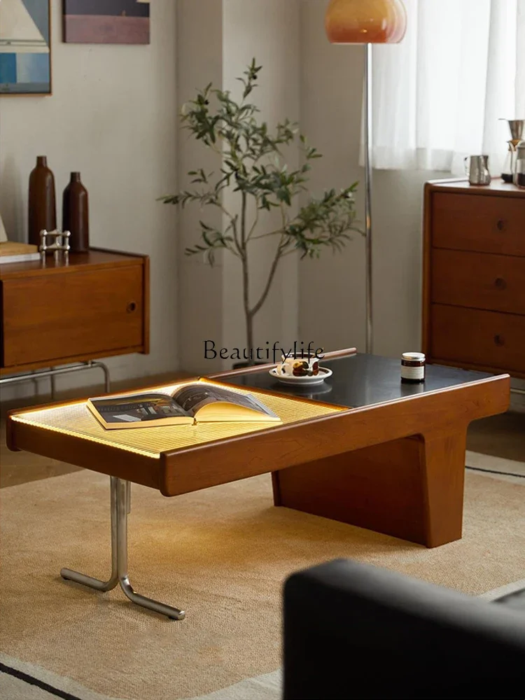 Medieval style tea table Original solid wood Japanese rock slab hall Changhong glass tea table
Medieval style tea table Original solid wood Japanese rock slab hall Changhong glass tea table