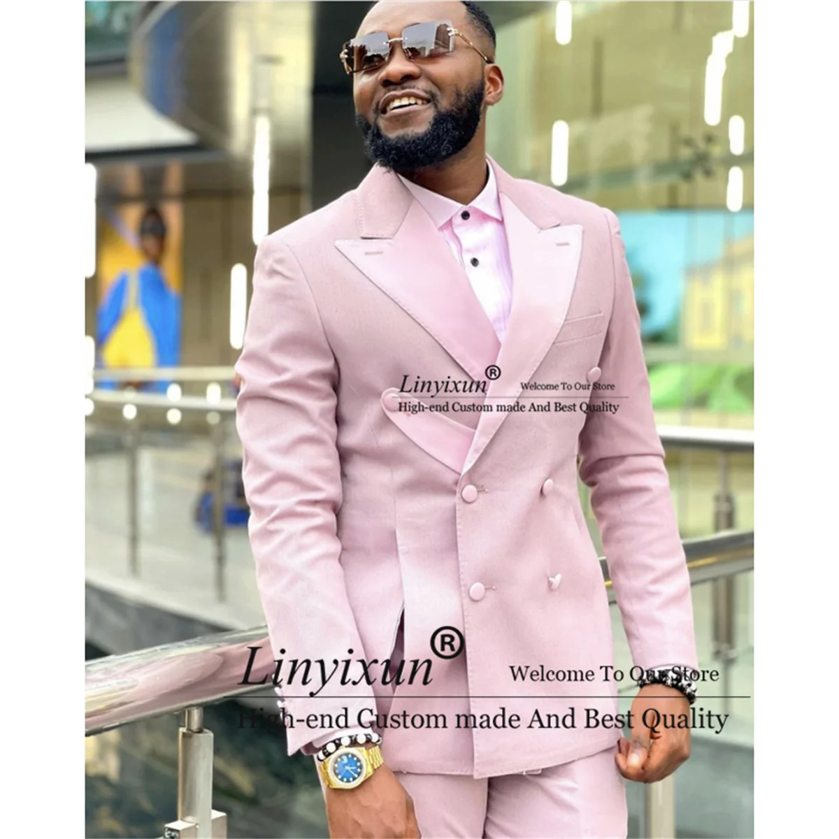 Pink Men Suits For Wedding Double Breasted Groom Tuxedos 2 Pieces Sets Male Prom Blazers Slim Fit Groomsmen Terno Masculino
Pink Men Suits For Wedding Double Breasted Groom Tuxedos 2 Pieces Sets Male Prom Blazers Slim Fit Groomsmen Terno Masculino