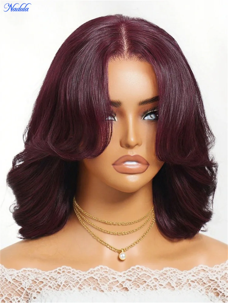 Nadula Black Cherry Red Wavy Bob Wig with Curtain Fringe 7x5 Bye Bye Knots No Slip Glueless Wig Short BOB Human Hair Wig
Nadula Black Cherry Red Wavy Bob Wig with Curtain Fringe 7x5 Bye Bye Knots No Slip Glueless Wig Short BOB Human Hair Wig