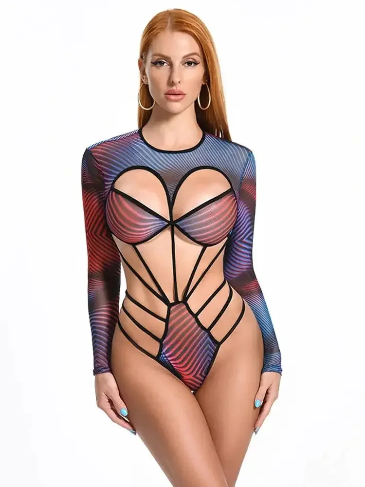 New In Now Colourful Women's Bodysuit Hollow Out Bandage Sexy Tihgts Shiny Long Sleeve Woman Clothing Fashion Night Club Outfits
New In Now Colourful Women's Bodysuit Hollow Out Bandage Sexy Tihgts Shiny Long Sleeve Woman Clothing Fashion Night Club Outfits