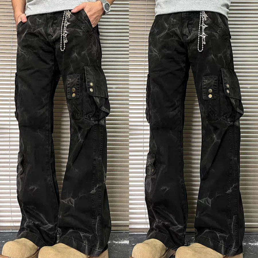 American Retro Heavyweight Dyed Jeans Men's High Street Dirtyfit Flared Casual Straight Leg Multi Pocket Workwear Jeans
American Retro Heavyweight Dyed Jeans Men's High Street Dirtyfit Flared Casual Straight Leg Multi Pocket Workwear Jeans