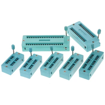 1 teile/los 14 16 18 20 24 28 32 40 p Stift 2,54mm grün dip universal zif ic buchse test lot typ ic lock sitz zif buchse