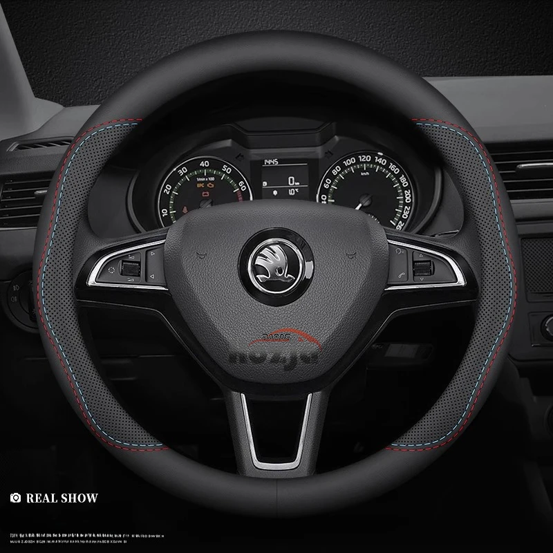 Car Leather Steering Wheel Cover for Skoda Fabia COMBI Monte Carlo Rapid Spaceback Yeti Citigo iV Car Accessories Grip Cover
Car Leather Steering Wheel Cover for Skoda Fabia COMBI Monte Carlo Rapid Spaceback Yeti Citigo iV Car Accessories Grip Cover