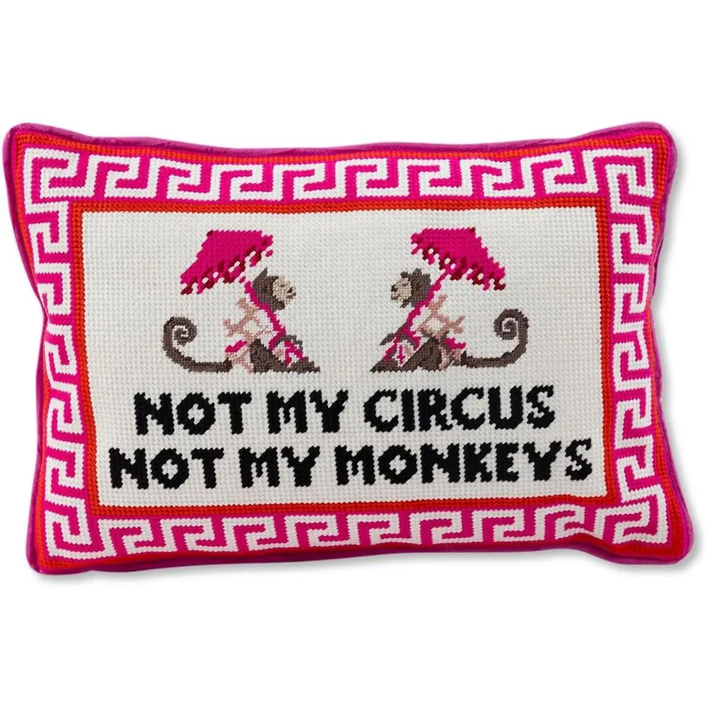 10x14 Embroidered 'Not My Circus, Not My Monkeys' Decorative Throw Pillow for Home Accents
10x14 Embroidered 'Not My Circus, Not My Monkeys' Decorative Throw Pillow for Home Accents