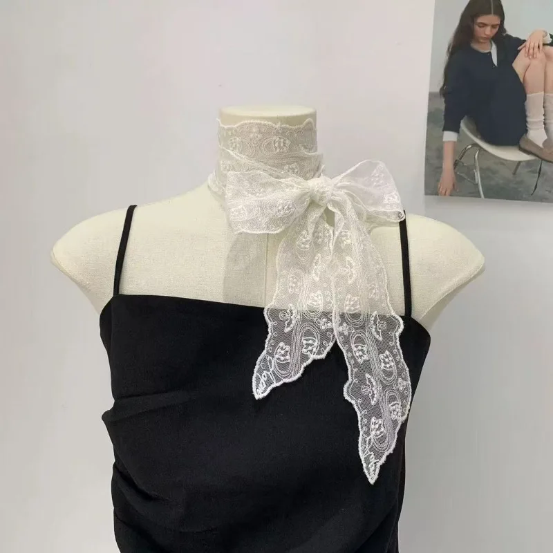 Women Design White Lace Long Scarf Summer Fashion Versatile High-end Elegant Neck Scarf Hair Binding Ribbon Fashion Accessories
Women Design White Lace Long Scarf Summer Fashion Versatile High-end Elegant Neck Scarf Hair Binding Ribbon Fashion Accessories