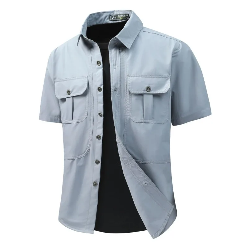 Men's Short Sleeved Tactical Shirt Men's Breathable Quick Drying Top Casual Fishing Clothes Multi Pocket Top Men's Work Shirt
Men's Short Sleeved Tactical Shirt Men's Breathable Quick Drying Top Casual Fishing Clothes Multi Pocket Top Men's Work Shirt