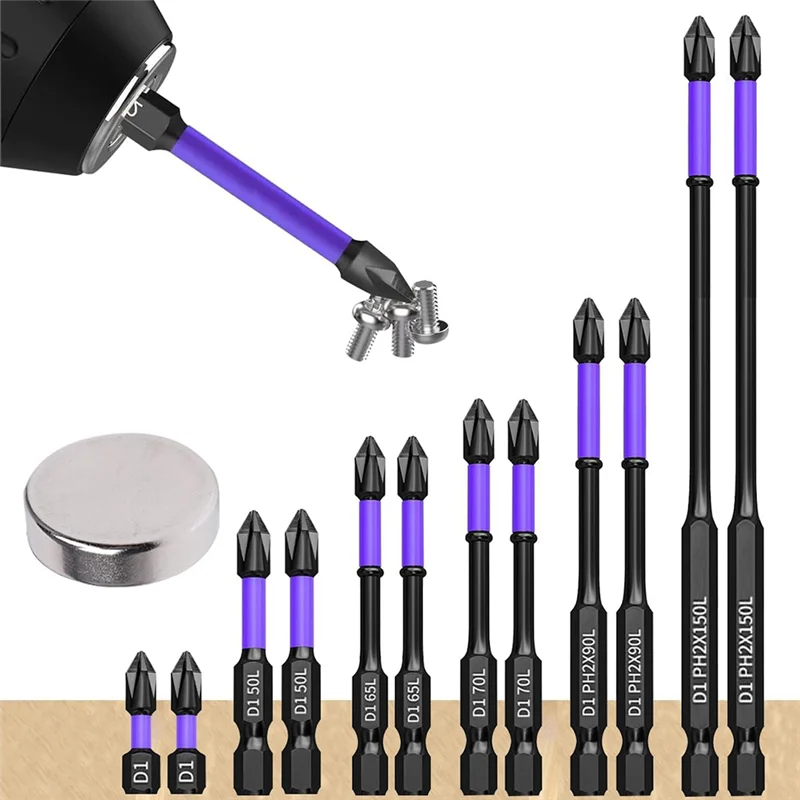 AB09-12Pcs Upgraded High Hardness And Strong Magnetic Drill Bit, Anti-Slip And Shock-Proof Bits With Screwdriver Bits
AB09-12Pcs Upgraded High Hardness And Strong Magnetic Drill Bit, Anti-Slip And Shock-Proof Bits With Screwdriver Bits