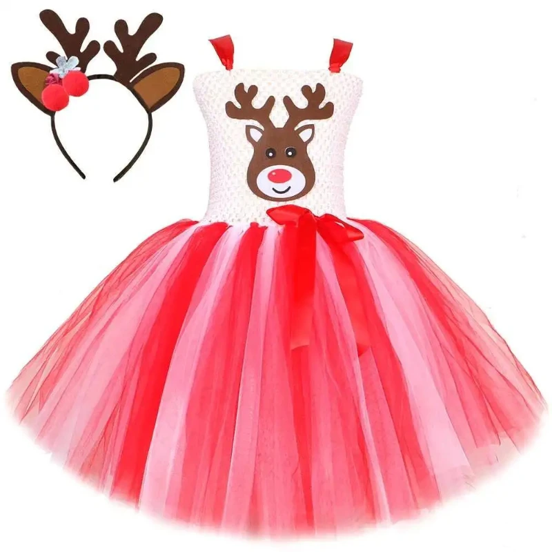 Christmas Deer Costumes for Baby Girls Xmas Elk Fancy Tutu Dress Reindeer New Years Carnival Outfit with Hair Horns Hairbow
Christmas Deer Costumes for Baby Girls Xmas Elk Fancy Tutu Dress Reindeer New Years Carnival Outfit with Hair Horns Hairbow