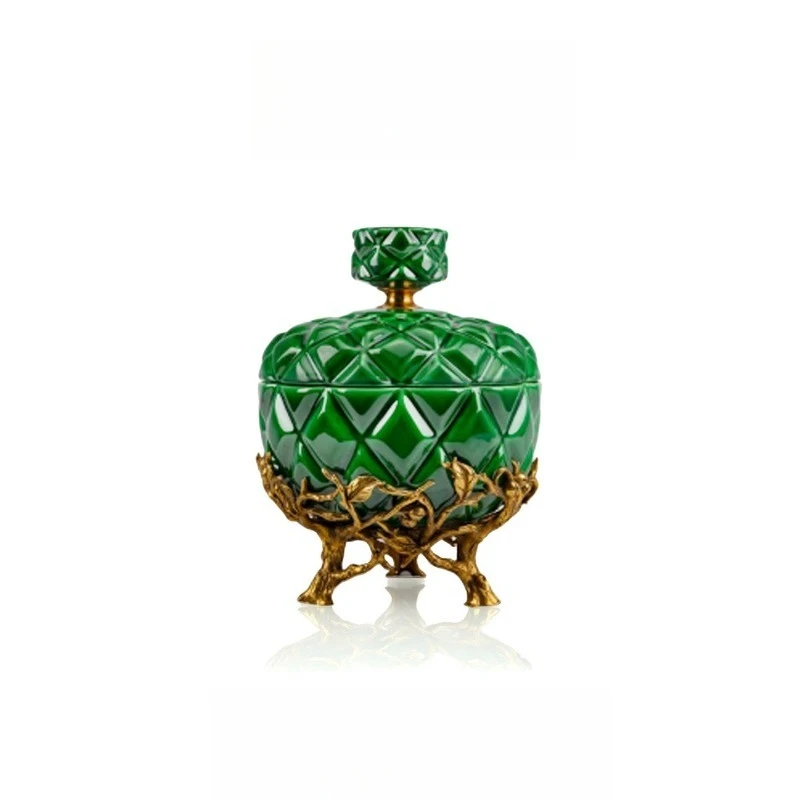 Retro emerald ceramic storage tank living room entrance entrance storage candy jar ornament
Retro emerald ceramic storage tank living room entrance entrance storage candy jar ornament