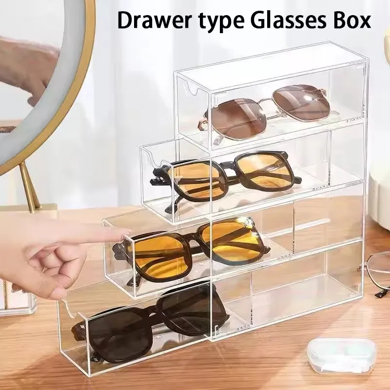 4 Layer Acrylic Glasses Storage Box Stackable Transparent Drawer Display Stand Makeup Sunglasses Storage Box Jewelry Container
4 Layer Acrylic Glasses Storage Box Stackable Transparent Drawer Display Stand Makeup Sunglasses Storage Box Jewelry Container