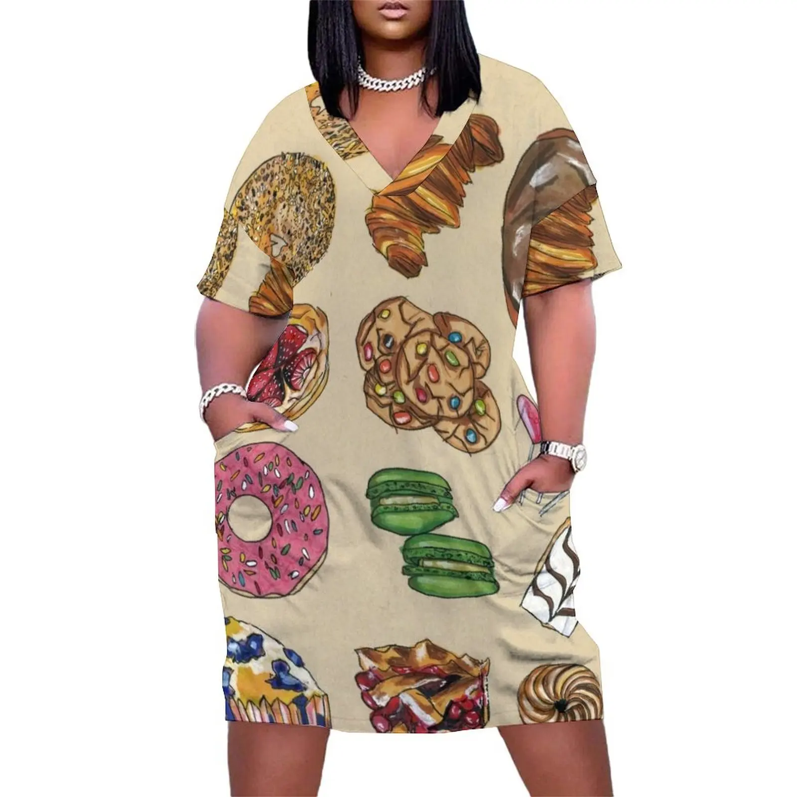 Pastries Loose Pocket Dress birthday dresses for women women's summer clothing 2025 Woman's evening dress
Pastries Loose Pocket Dress birthday dresses for women women's summer clothing 2025 Woman's evening dress