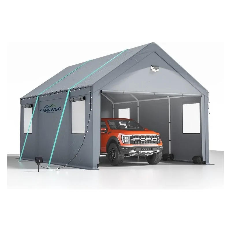 12 * 20 Heavy Duty Carport Canopy - Extra Large Portable Car Tent Garage with Roll-up
12 * 20 Heavy Duty Carport Canopy - Extra Large Portable Car Tent Garage with Roll-up