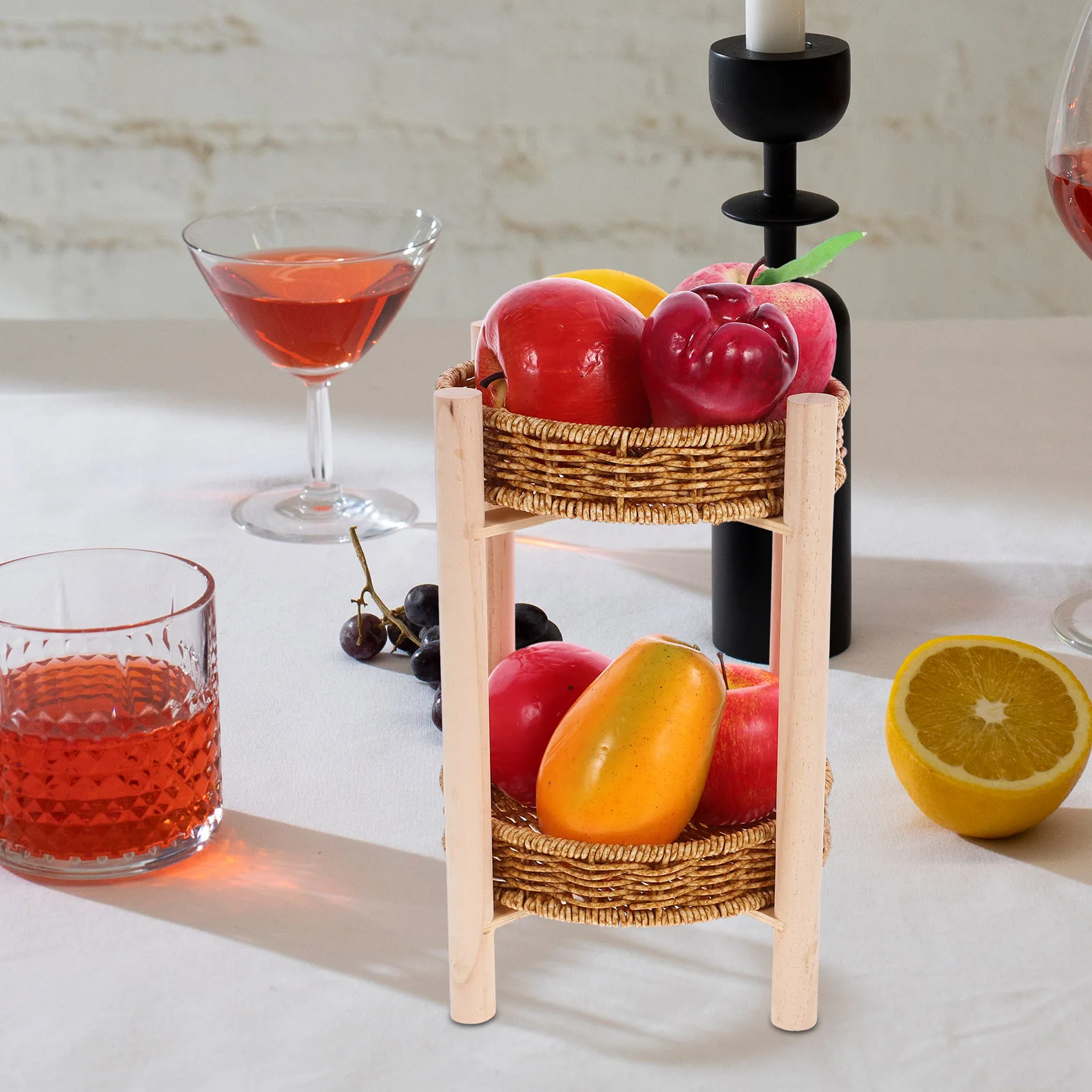 Fruit Plate Storage Baskets Round Multi-function Dried Container Imitation Rattan Snacks Tray Bread Basket Kitchen
Fruit Plate Storage Baskets Round Multi-function Dried Container Imitation Rattan Snacks Tray Bread Basket Kitchen