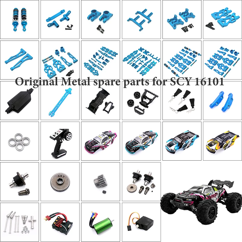 SCY 16101 16102 16103 16201 16101 Pro RC Car 1:16 Blue Upgraded Metal Spare Parts Model 4WD/Original Spare Parts 6312 6313 6314
SCY 16101 16102 16103 16201 16101 Pro RC Car 1:16 Blue Upgraded Metal Spare Parts Model 4WD/Original Spare Parts 6312 6313 6314