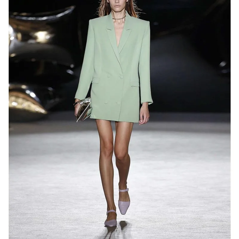 Весенне-летний тонкий двубортный повседневный женский пиджак с длинным рукавом, классический прямой крой, стильный, модный, для офиса
Весенне-летний тонкий двубортный повседневный женский пиджак с длинным рукавом, классический прямой крой, стильный, модный, для офиса