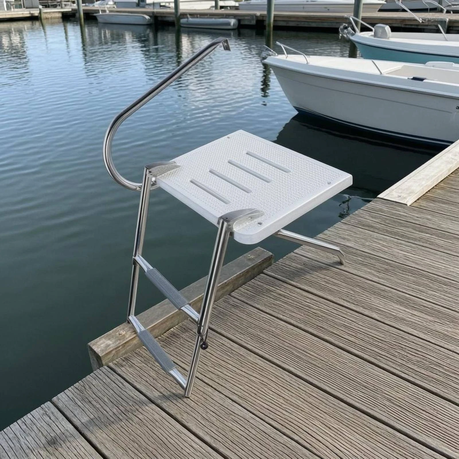 Boat Swim Platform Non-Slip Stainless Steel Swim Platform Ladder Boat Boarding Ladder Mounting Hardware
Boat Swim Platform Non-Slip Stainless Steel Swim Platform Ladder Boat Boarding Ladder Mounting Hardware