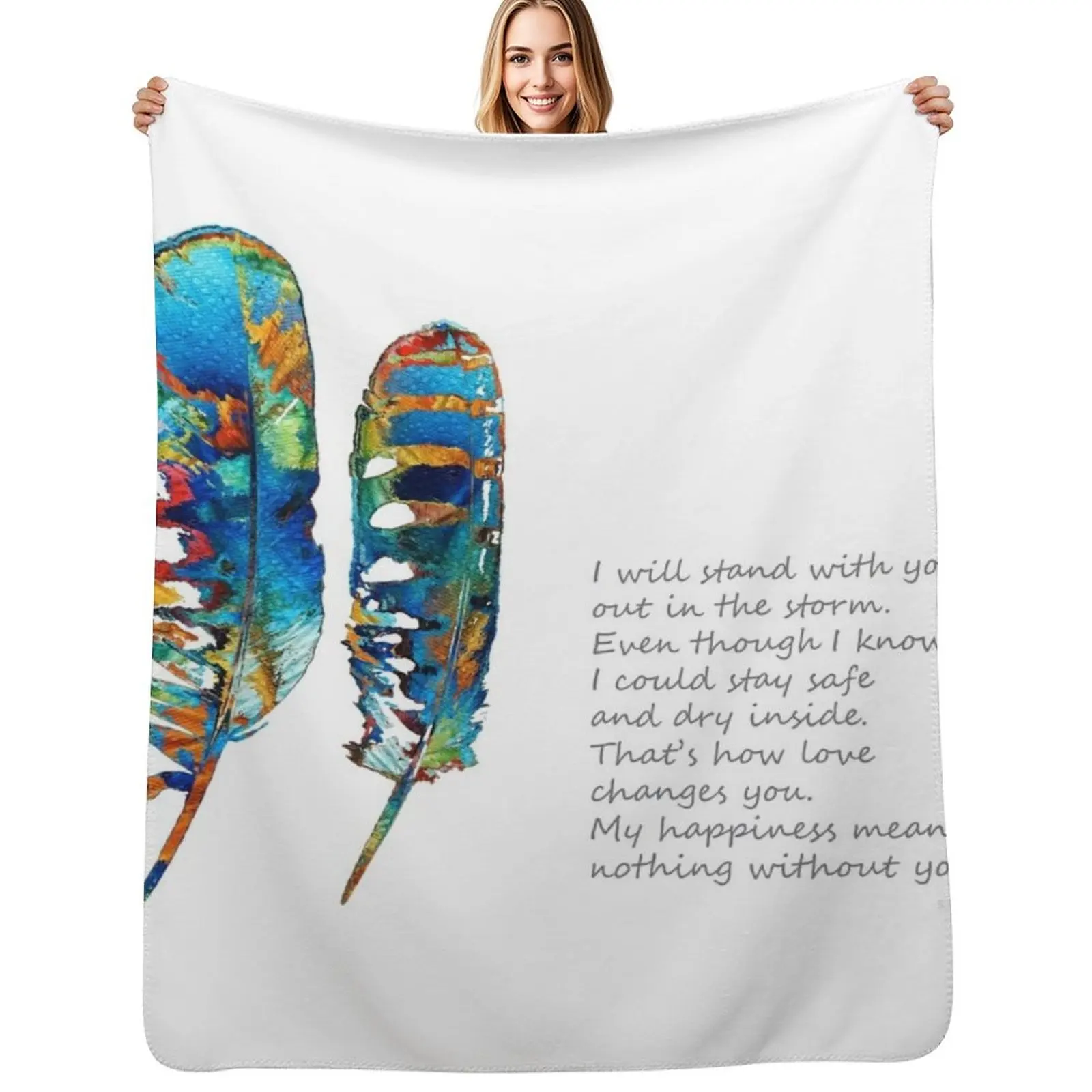 Unconditional Love Art Colorful Feathers by Sharon Cummings Throw Blanket Cozy Warm Blanket for Bed Room Decor
Unconditional Love Art Colorful Feathers by Sharon Cummings Throw Blanket Cozy Warm Blanket for Bed Room Decor