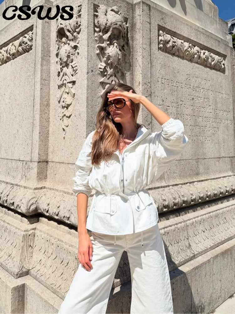 Повседневные белые свободные куртки женские однотонные с длинным рукавом воротник-стойка на молнии с закрытой талией пальто женские 2023 осенняя женская верхняя одежда
Повседневные белые свободные куртки женские однотонные с длинным рукавом воротник-стойка на молнии с закрытой талией пальто женские 2023 осенняя женская верхняя одежда