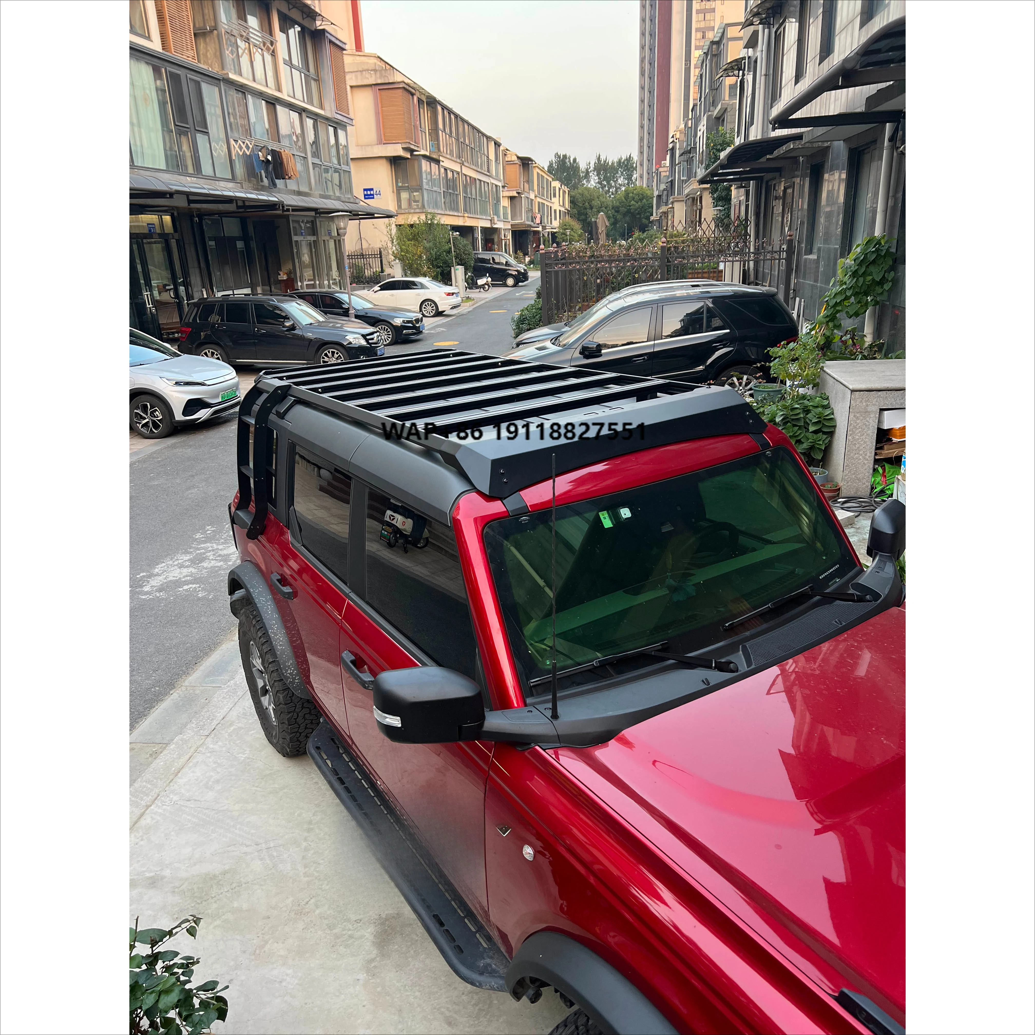 Black Aluminum Roof Rail Rack Roof Frame Rack + Ladder Bar Cargo Carrier Crossbar Fits for Bronco 2021 2022 2023
Black Aluminum Roof Rail Rack Roof Frame Rack + Ladder Bar Cargo Carrier Crossbar Fits for Bronco 2021 2022 2023