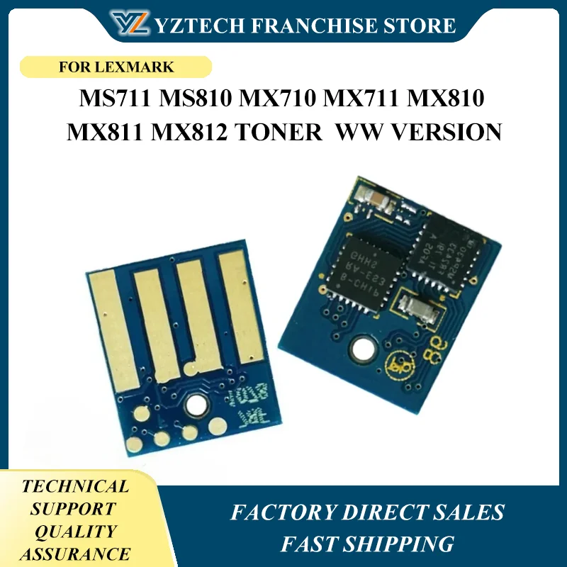 4pcs MS710 Chip 25K 62D4H00 52D4H00 52D5H00 62D2H00 For Lexmark MS711 MS810 MX710 MX711 MX810 MX811 MX812 Toner WW Version
4pcs MS710 Chip 25K 62D4H00 52D4H00 52D5H00 62D2H00 For Lexmark MS711 MS810 MX710 MX711 MX810 MX811 MX812 Toner WW Version