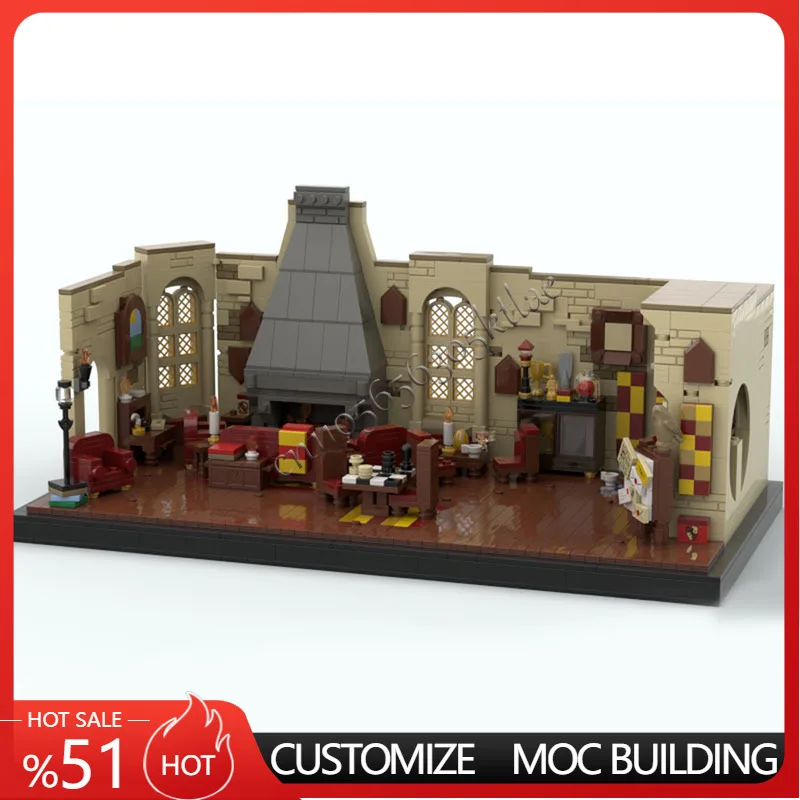 New 1657 Parts MOC Famous Movie Common Room Model Building Block DIY Sets Education Assembly Bricks Toys Children Festival Gifts
New 1657 Parts MOC Famous Movie Common Room Model Building Block DIY Sets Education Assembly Bricks Toys Children Festival Gifts